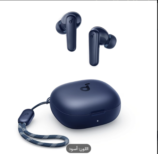 منتج - سماعات أذن لاسلكية حقيقية Soundcore R50i بمحركات 10 مم مع باس قوي، بلوتوث 5.3، وقت تشغيل طويل لمدة 30 ساعة مع علبة شحن، مقاومة للماء IPX5، ميكروفونان، مكالمات واضحة بالذكاء الاصطناعي، 22 معادل صوت مسبق الضبط، تخصيص عبر التطبيق، خفيفة الوزن مع حبل تعليق